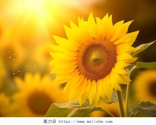 向日葵花朵清新美好希望鲜花花束阳光下的向日葵特写养老行业配图